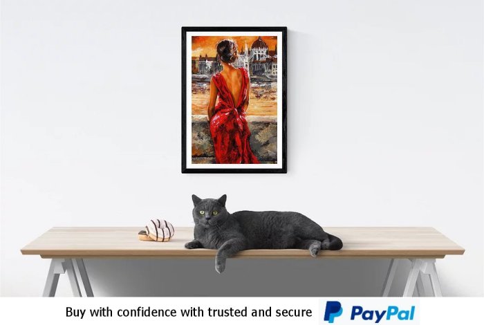 Lady In Red Wall At Prints